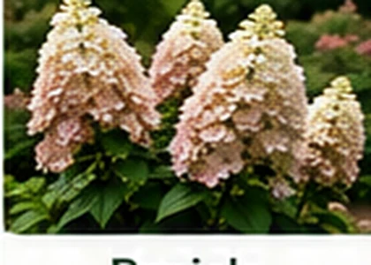Panicle hydrangea blooms