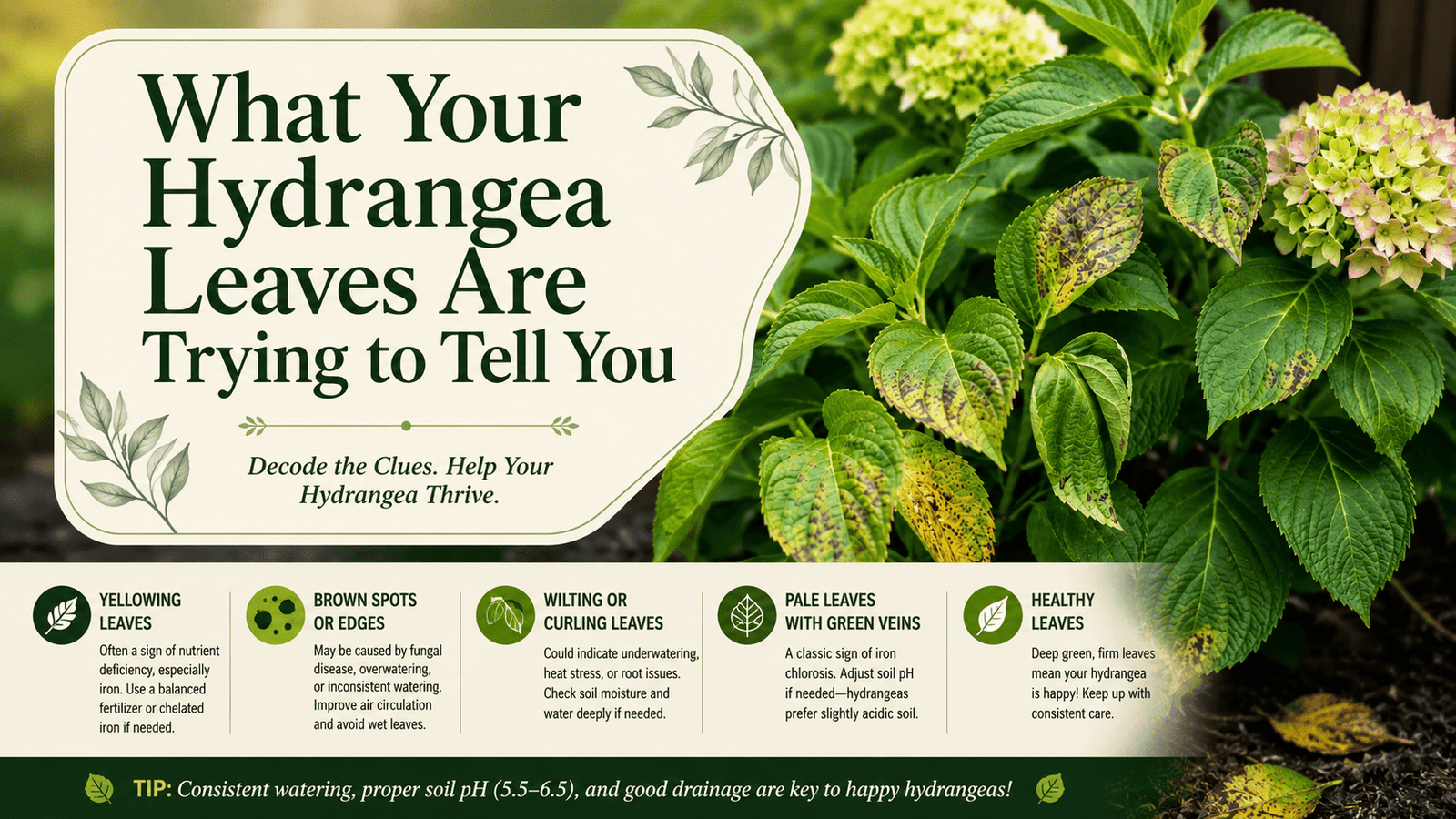What You Hydrangea Leaves are trying to Tell You