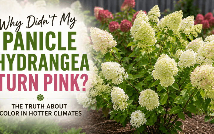 A picture of a panicle hydrangea that should turn pink